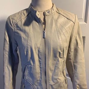 Kenneth Cole Cream Moto Jacket